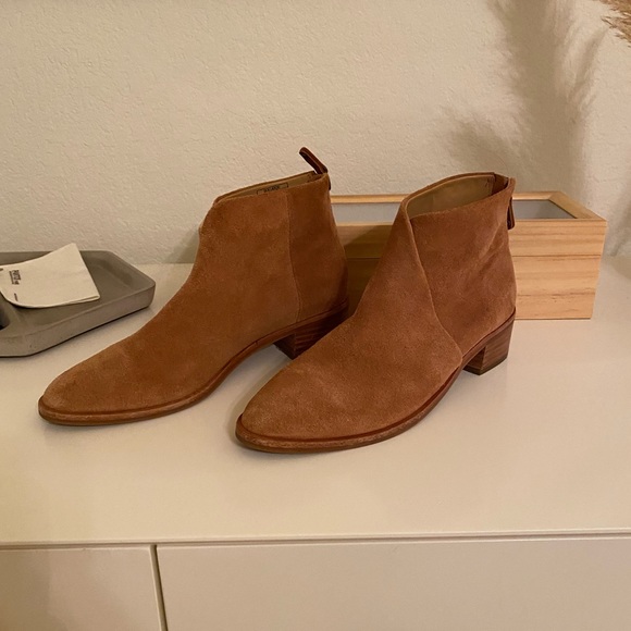Soludos Venetian Bootie in Tan Suede - Picture 7 of 7